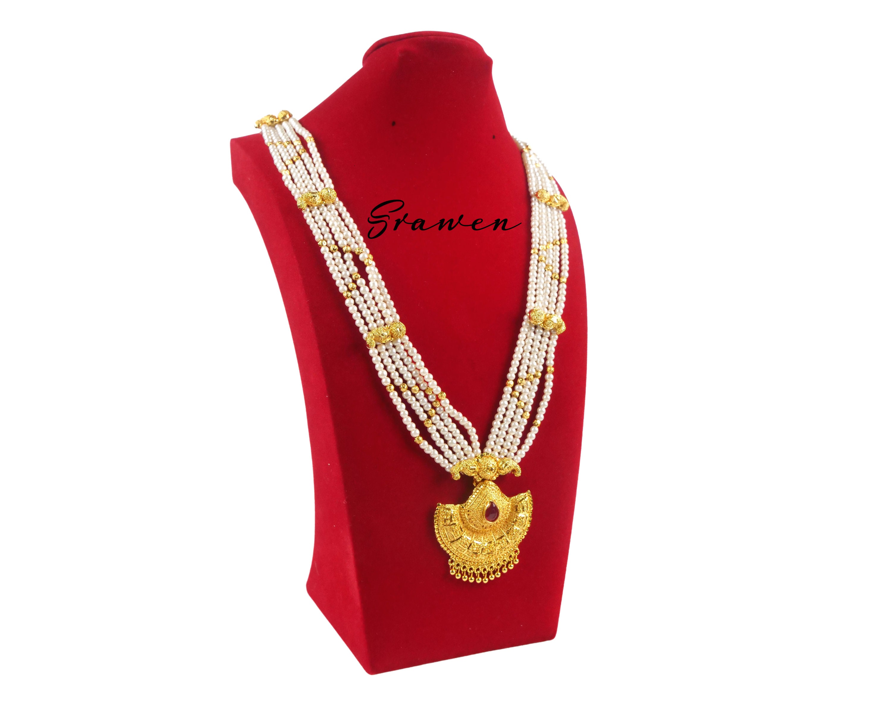 Beautiful Gold Plated Necklace (Tilhari) - Kinaun (किनौं) Online Shopping  Nepal
