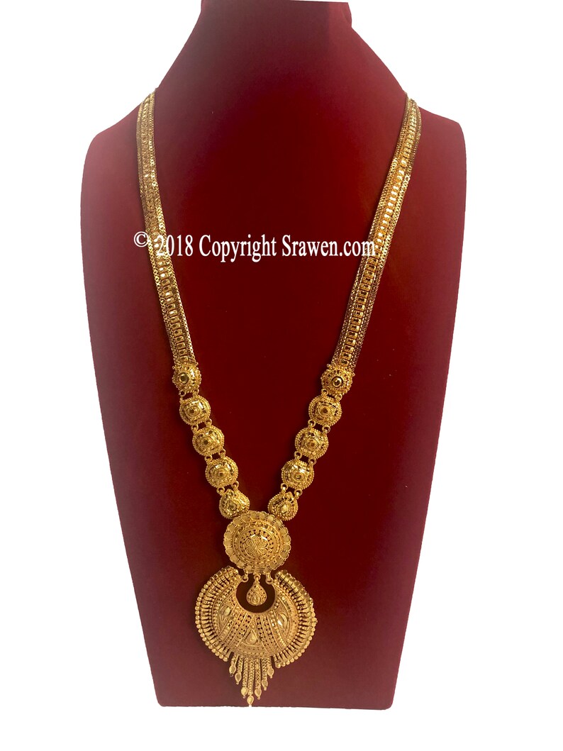 Gold plated Rani haar Long NecklaceIndian Nepali Jewelry Etsy