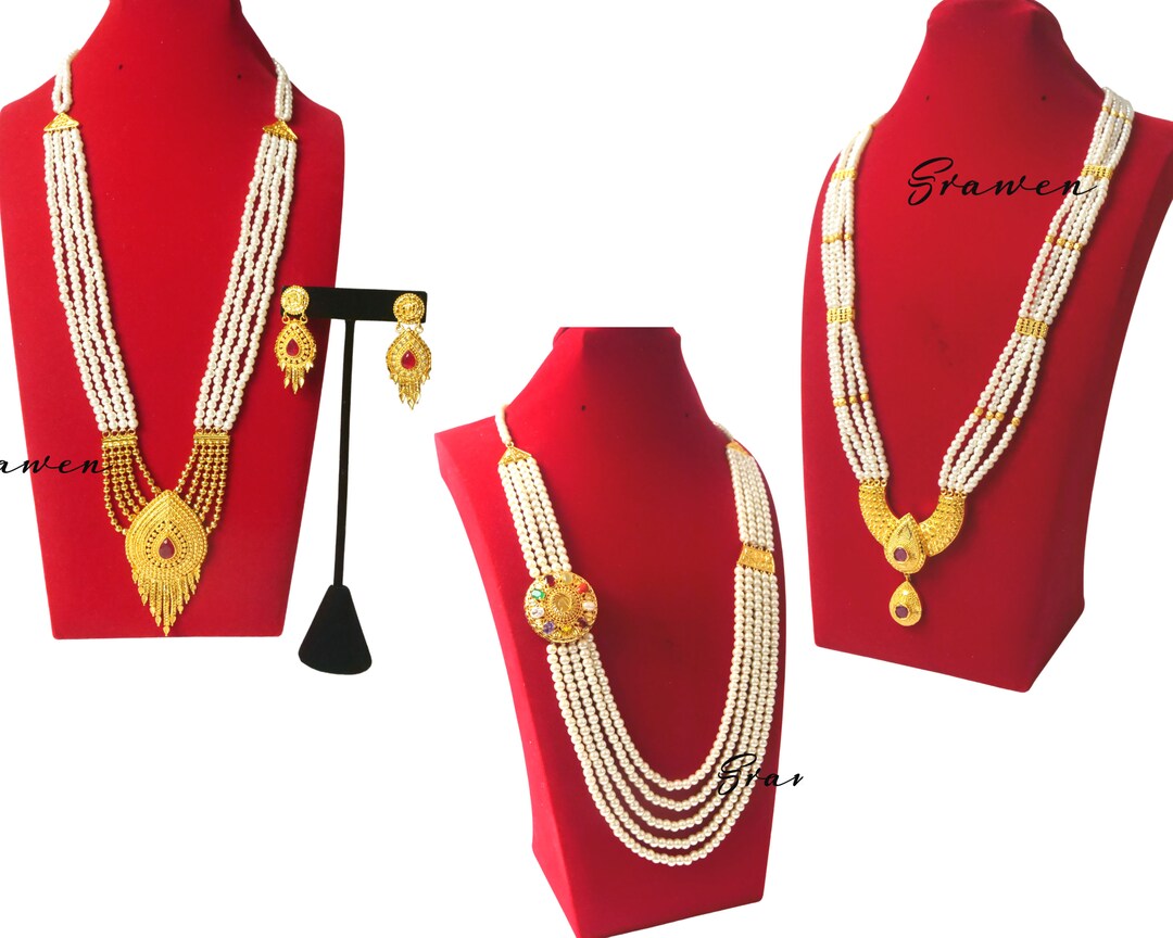 Moti Chandra Haar /nepali Jewelry/ Navaratna Gold Plated Etsy