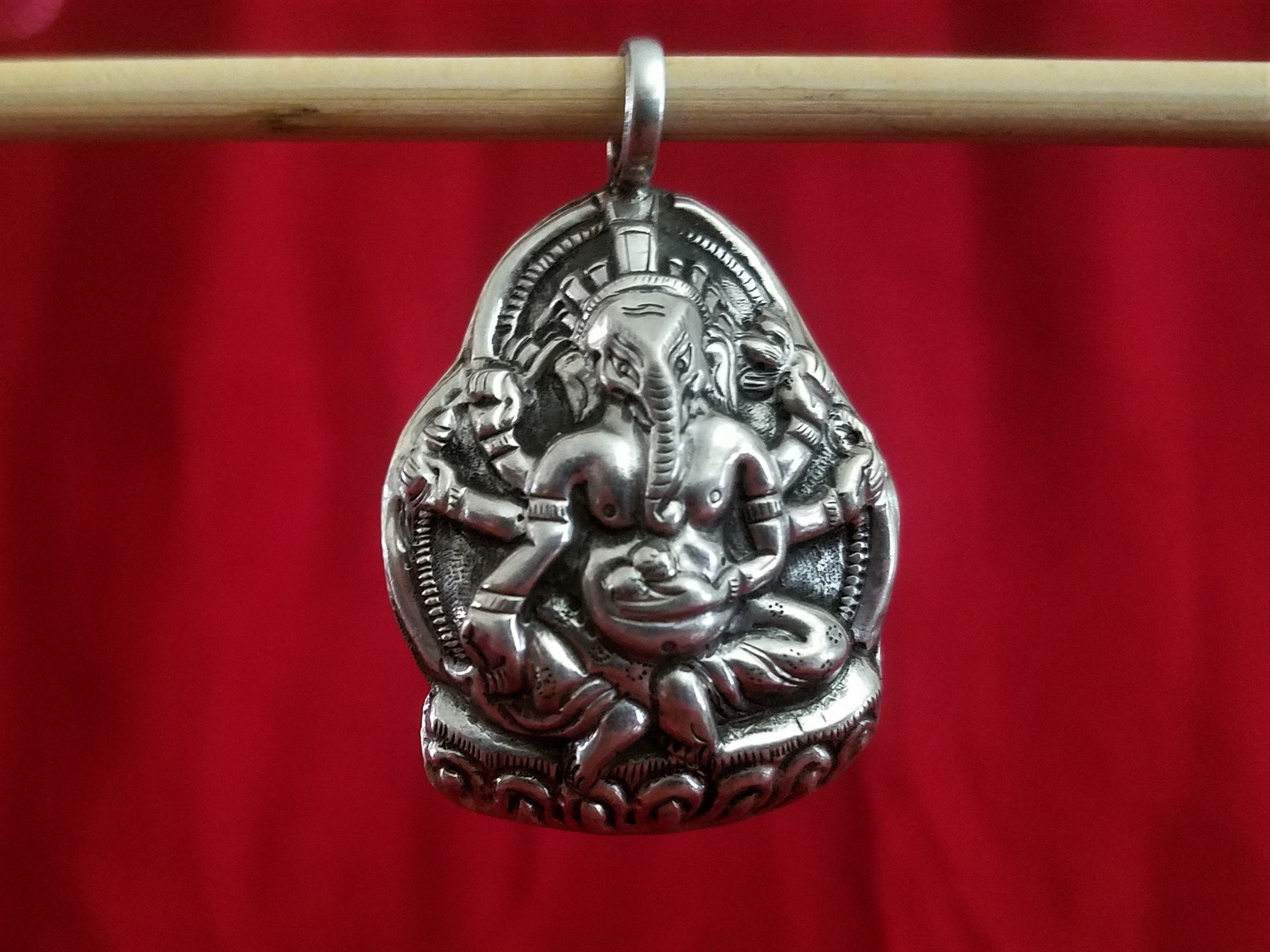 Tibetan Antique Hindu God Ganesh Locket Pendent-925 Sterling | Etsy