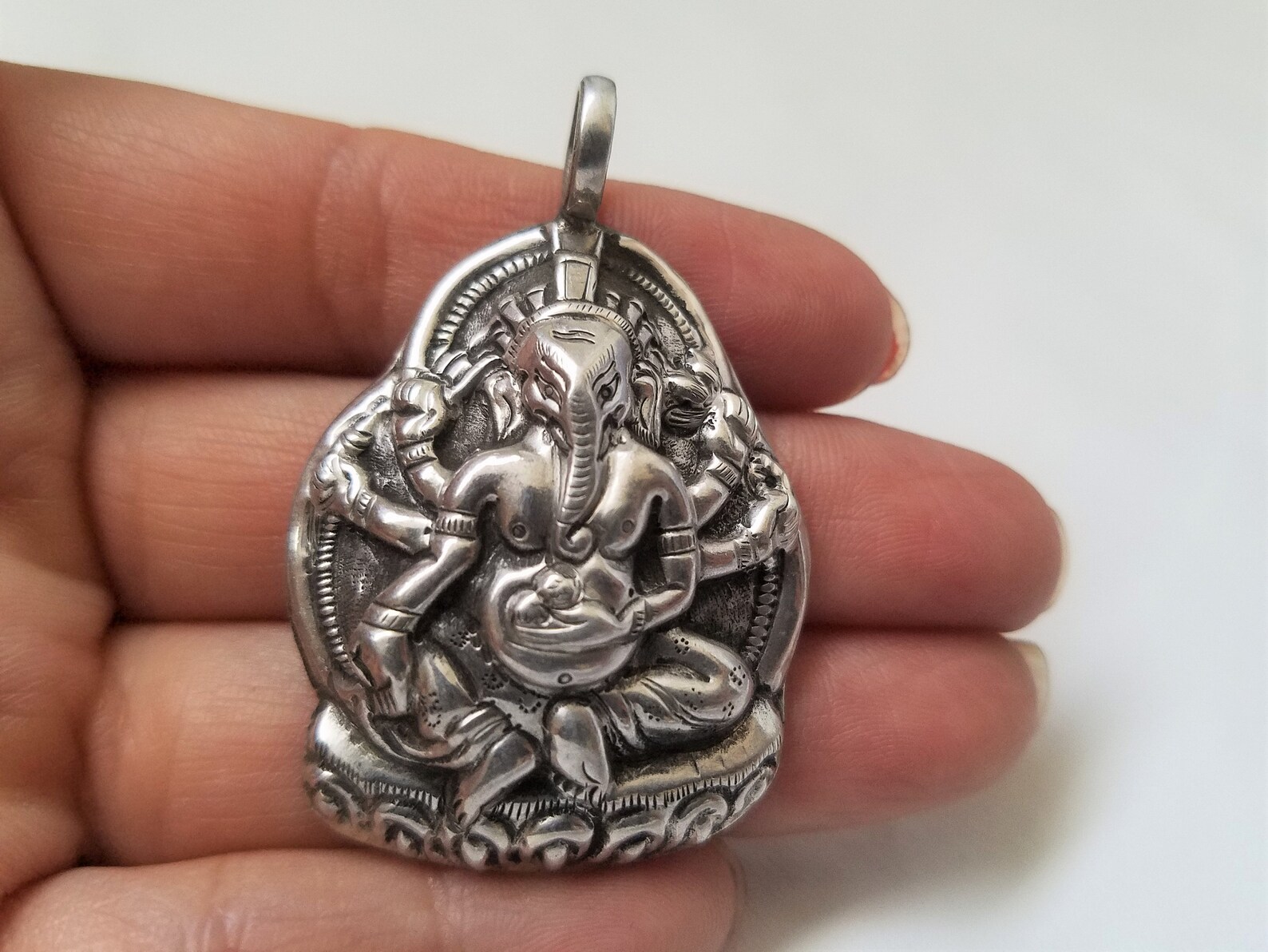 Tibetan Antique Hindu God Ganesh Locket Pendent-925 Sterling | Etsy