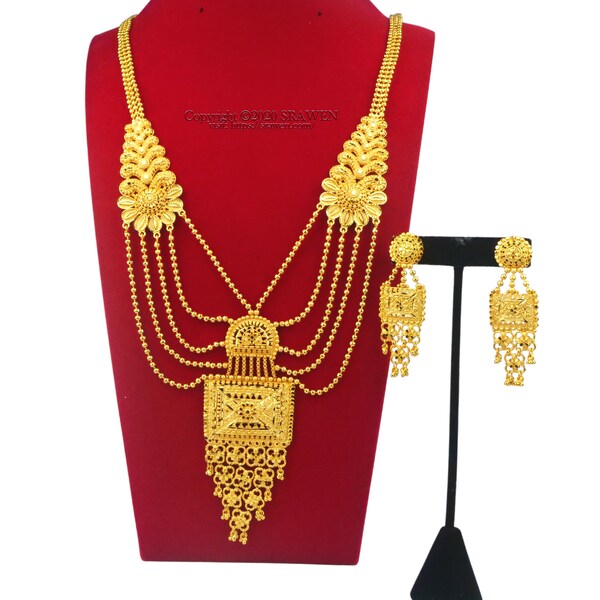 Nepali Jewelry Ranihaar |Gold Plated Mangalsutra /Indian Bridal Necklace