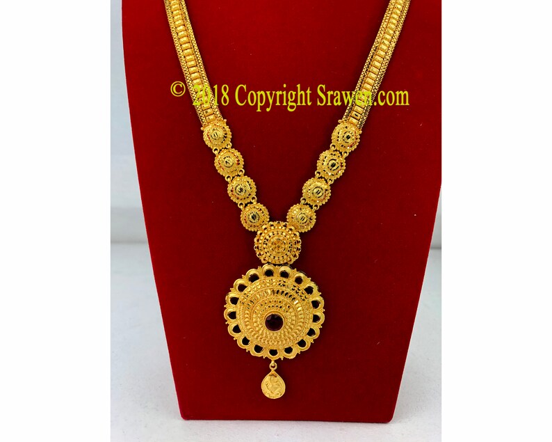 Gold plated Rani haar Long NecklaceIndian Nepali Jewelry Etsy