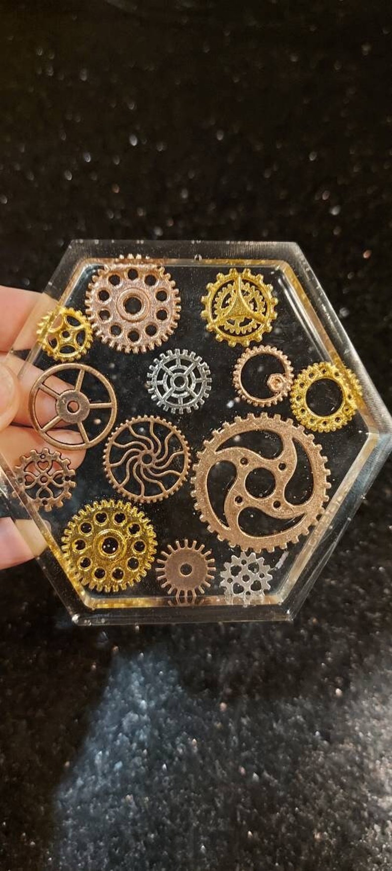 Steampunk Resin Coasters/resin Coasters/trinket Tray/drinks Etsy UK