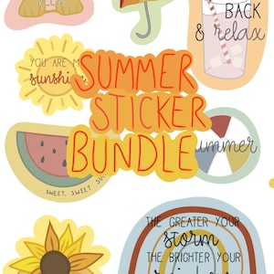 Summer Paper Sticker Pack: 8 piece