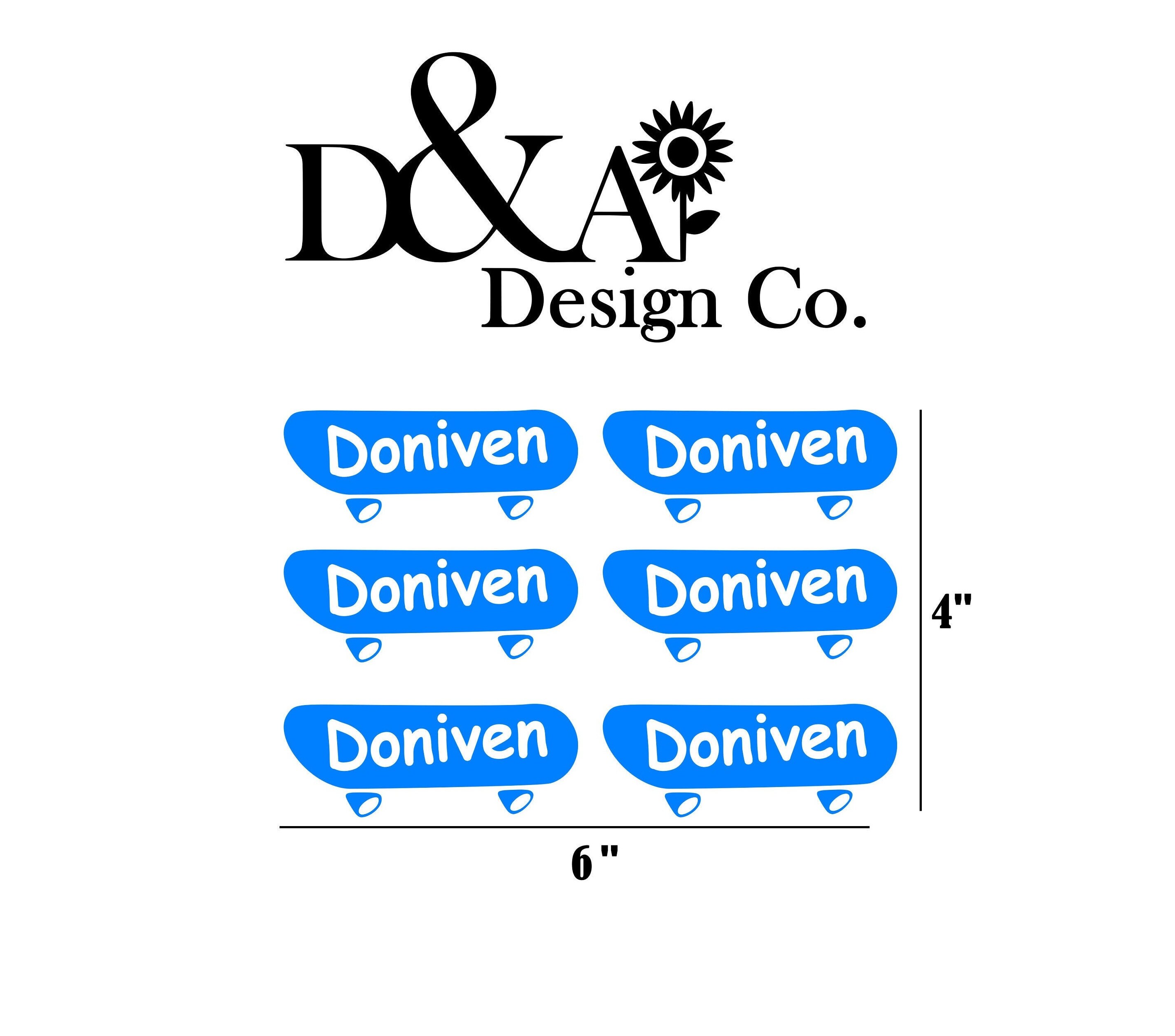 Kids Skate Board Labels, School Labels, Book Labels, Vinyl Kids Labels,Baby  Bottle Label,Sippy Cup Labels ,Preschool Labels,Daycare Labels,