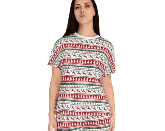 Pijama corto para mujer con diseño de renos de invierno, pijama navideño, pijama acogedor, ropa de dormir para las fiestas, ropa cómoda para estar en casa.