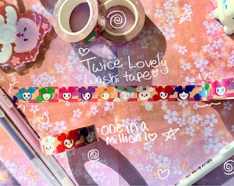 Twice K-pop Washi Tape for Scrapbooking, Photocard Trading, Stationary Supplies