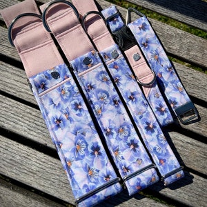 Violets and pink dog collar