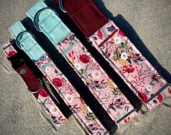 Christmas Pink Floral dog collar