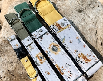 Collare per cani con fiori gialli