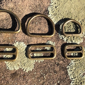 Antique Brass hardware *MUST PURCHASE COLLAR* 3/4 or 1 inch buckle or martingale style