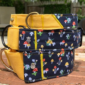 Tiny mushroom dog collar or leash