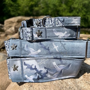 Stormy sea skies dog collar