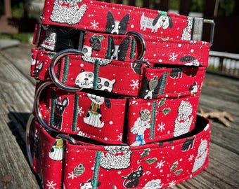 Christmas Pooches dog collar