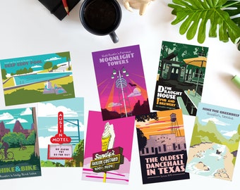 Vintage Travel Postcards, Austin Texas