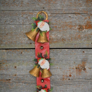 Vintage Santa Door Hanger, Vintage Christmas Door Hanger, Vintage Door Hanger, Vintage Santa, Vintage Santa Decor, Vintage Holiday,