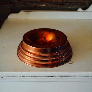 Vintage Copper, Portuguese Copper Mold, Vintage Copper Pan, Copper Pan, Copper Gelatin Mold with hanger, Vintage Decor, Fall Decor