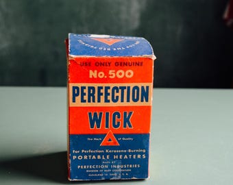Vintage Box of Perfection Wick No 500, Vintage Americana, Vintage Box