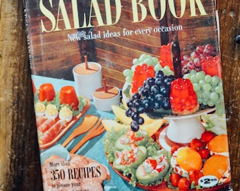 Vintage Better Homes & Gardens Salad Book, 1958, Vintage Book, Kitchen Decor