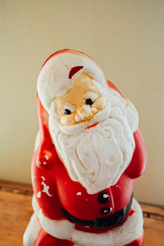 Vintage General Foam Plastics Santa Blow Mold, Vintage Santa Blow