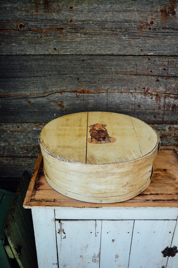 Vintage ROUND Wooden Cheese Milk Dairy Bottle Crate Box Decor Arts Crafts Vintage Cheesebox Vintage Round Box Craft Box Vintage Etsy Canada