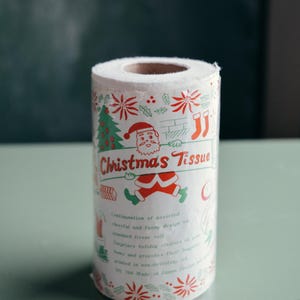 Carta igienica Babbo Natale vintage, Babbo Natale vintage, TP Babbo Natale vintage, Carta igienica, Natale vintage, Elefante bianco, Fazzoletti di Natale