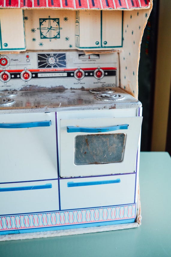 Vintage Wolverine Toy Refrigerator and Stove, Vintage Toy in