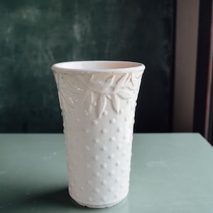 Schöne Beige seltene Nelson McCoy Vase Hobnail, Vintage Vase, Nelson McCoy Vase, Sommervasen, Vintage McCoy Keramik, McCoy Vase
