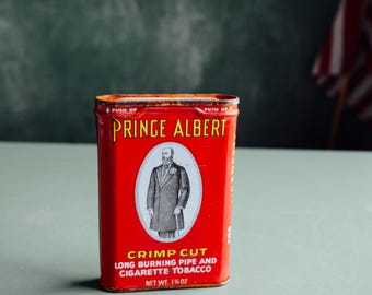 Prince Albert Vintage Smoking Tobacco Tin, Vintage Tobacco Tin, Vintage Tin, Vintage Tins, Tobacco Tins, Tobacco Tin