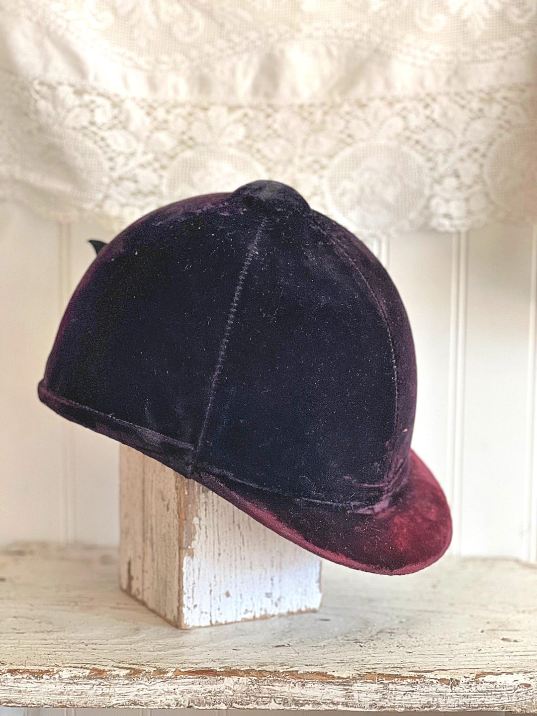Velvette Riding Cap Vintage Velvet English Equestrian Riding Hat - Etsy