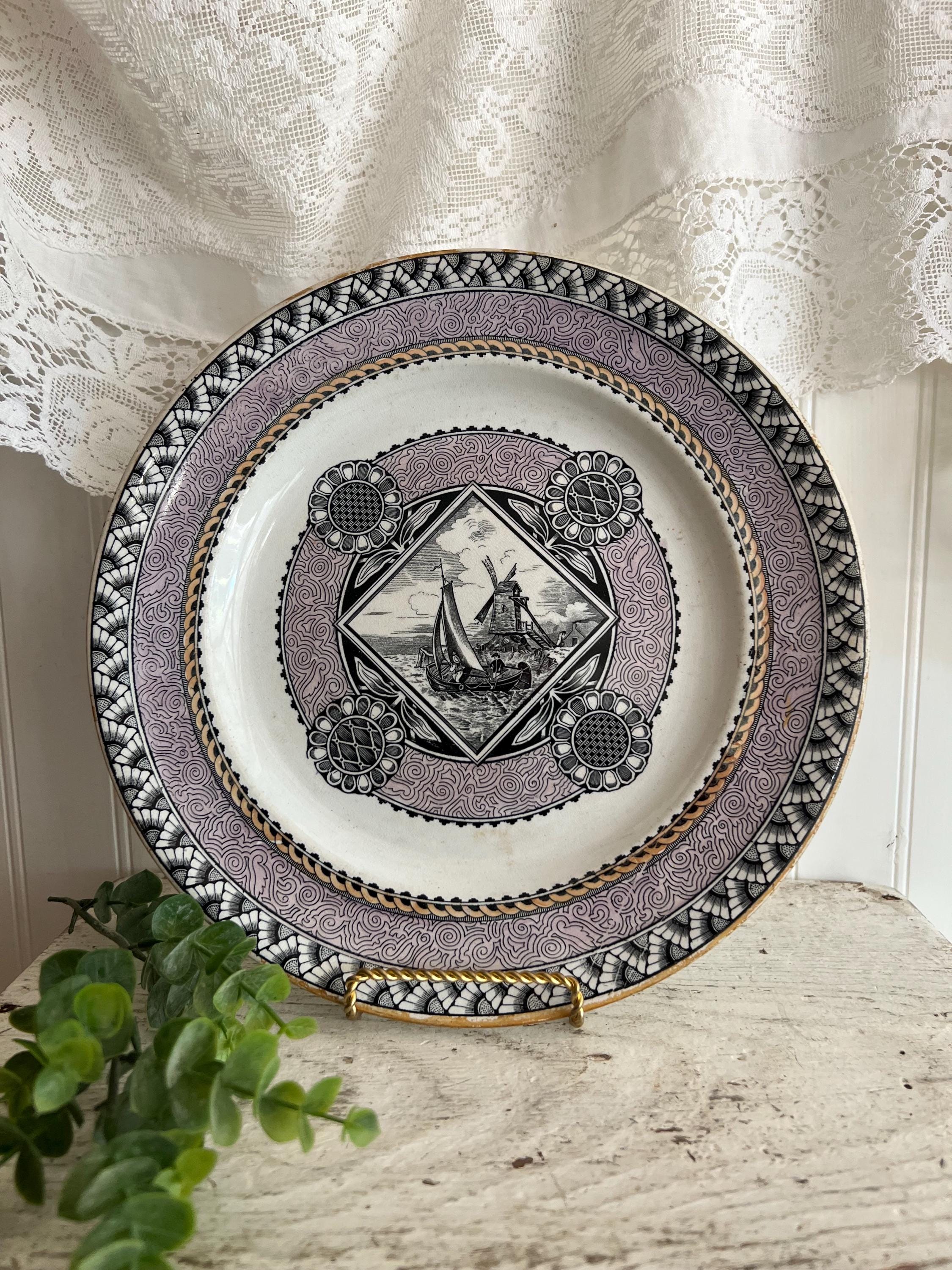 Antique 1880s Brownfield & Sons Transferware Plate “wisconsin” - Etsy