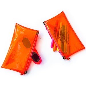 Neon Orange Clutch Etsy