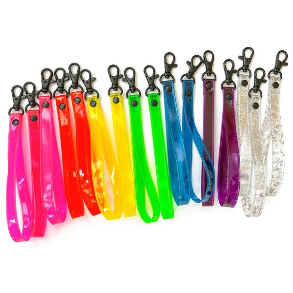 Transparent Vinyl Wrist Straps - 7 colors to choose from!