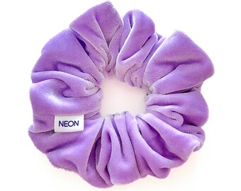 Lush Velvet Scrunchie Lavender | handmade hair scrunchie, lavender purple velvet scrunchy, colorful hair accessory, VSCO 00s 90s style