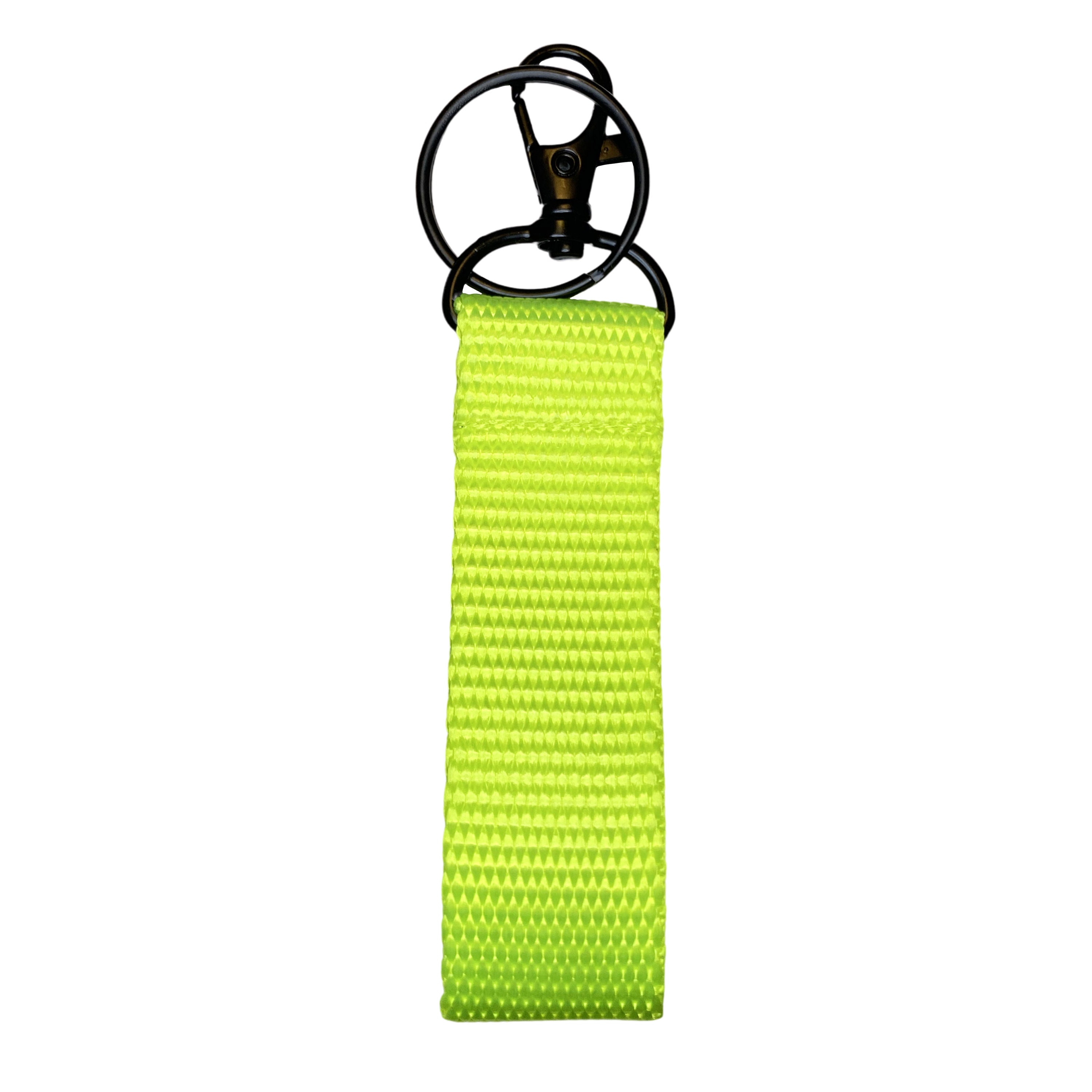 Mini Keychain Neon Fluorescent Yellow Key Fob Wristlet | Etsy