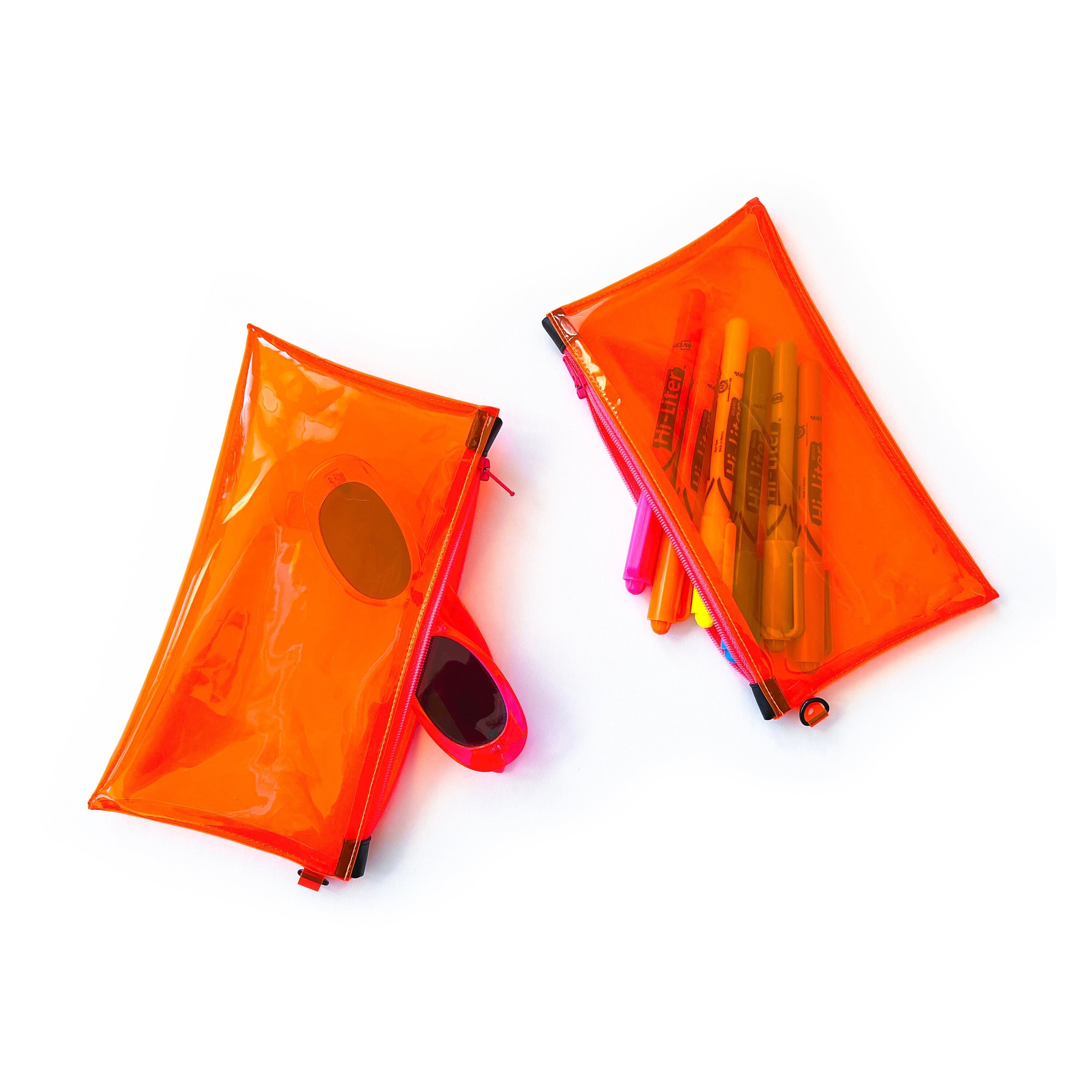 Orange cheap clear bag