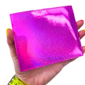 Vaccine Card Holder Sleeve Silver Holographic Vinyl vaccination card cover, vaccine card protector, ID cardholder, holographic card case image 8