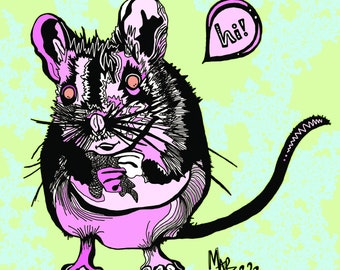 Pipsqueak Mouse Art Print: Scribble Illustration