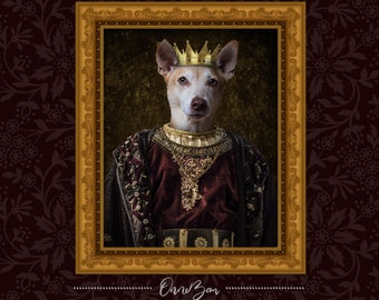 Custom Pet King Portrait . Custom Renaissance Pet King Portrait ...