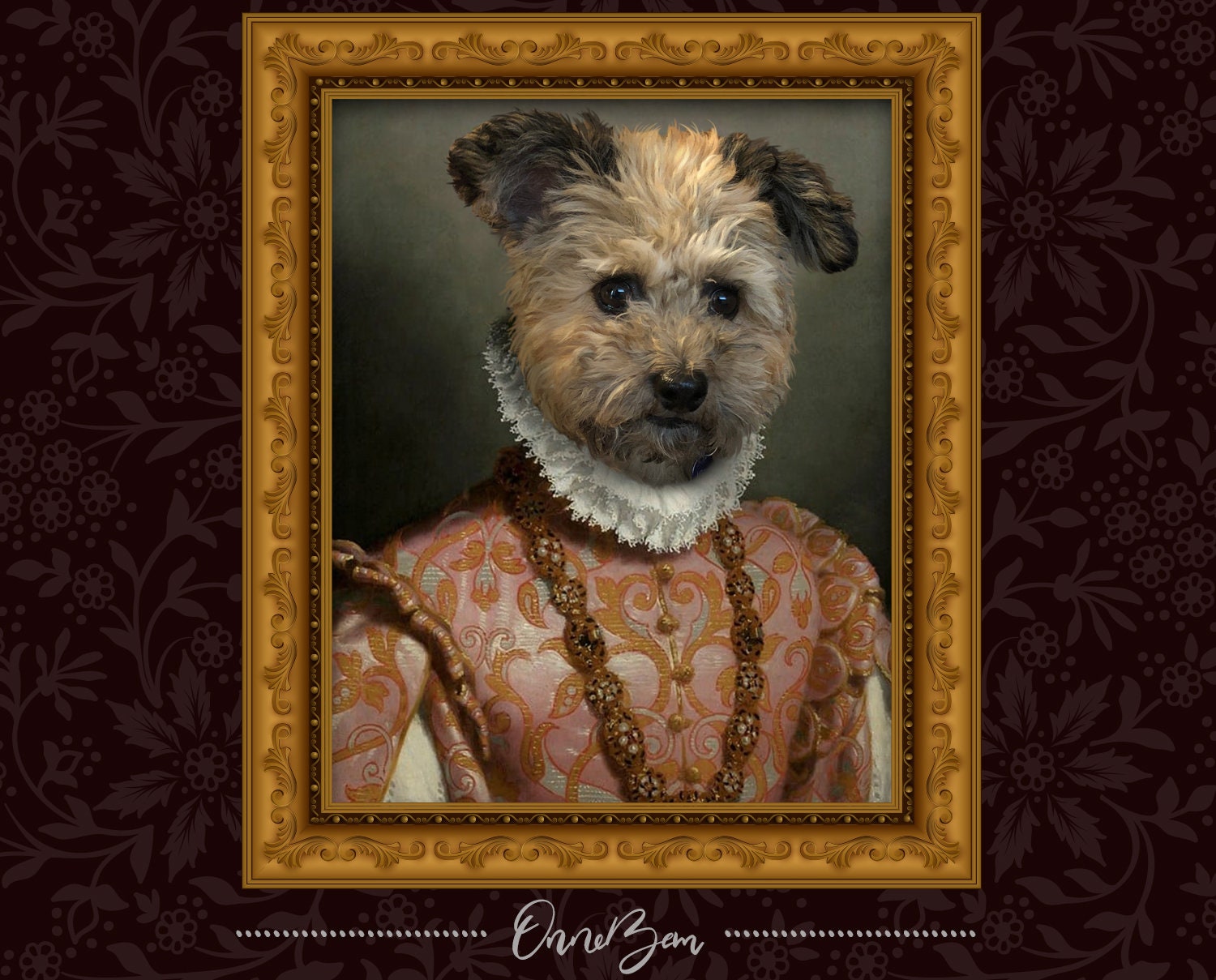 Custom Renaissance Pet Portrait | Custom Cat Dog Portrait | Classic a…
