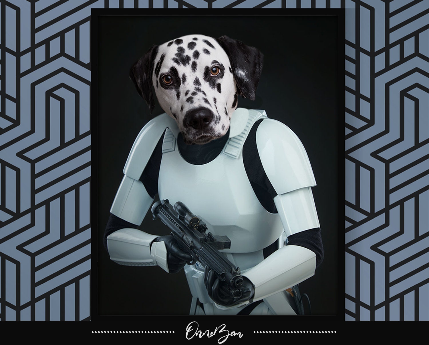 Custom Star Wars Stormtrooper Pet Portrait . Custom Stormtrooper Port…