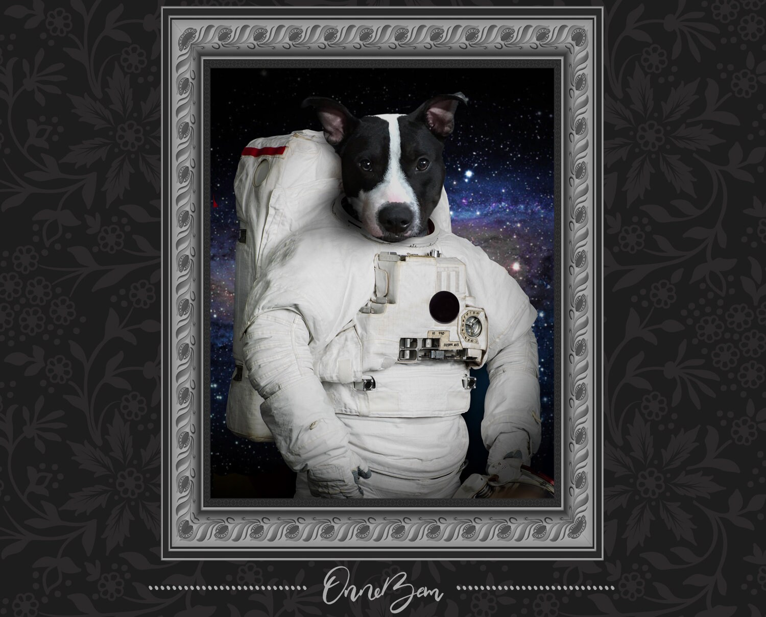 Custom Astronaut Pet Portrait . Custom Pet Astronaut Portrait . Funny…