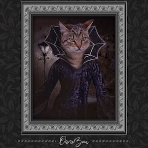 Custom Scary Pet Portrait . Custom Horror Pet Portrait . Halloween Portrait . Custom Dog Portrait . Custom Cat Portrait . Funny . SHV4