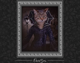 Custom Scary Pet Portrait . Custom Horror Pet Portrait . Halloween Portrait . Custom Dog Portrait . Custom Cat Portrait . Funny . SHV4