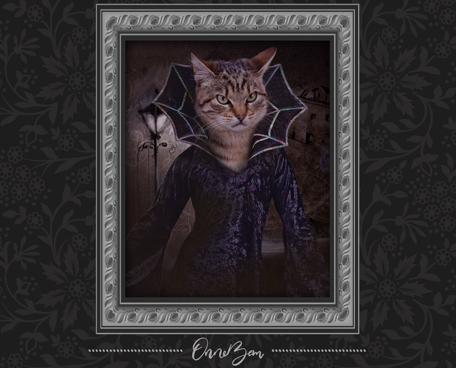 Custom Scary Pet Portrait . Custom Horror Pet Portrait . Halloween Po…