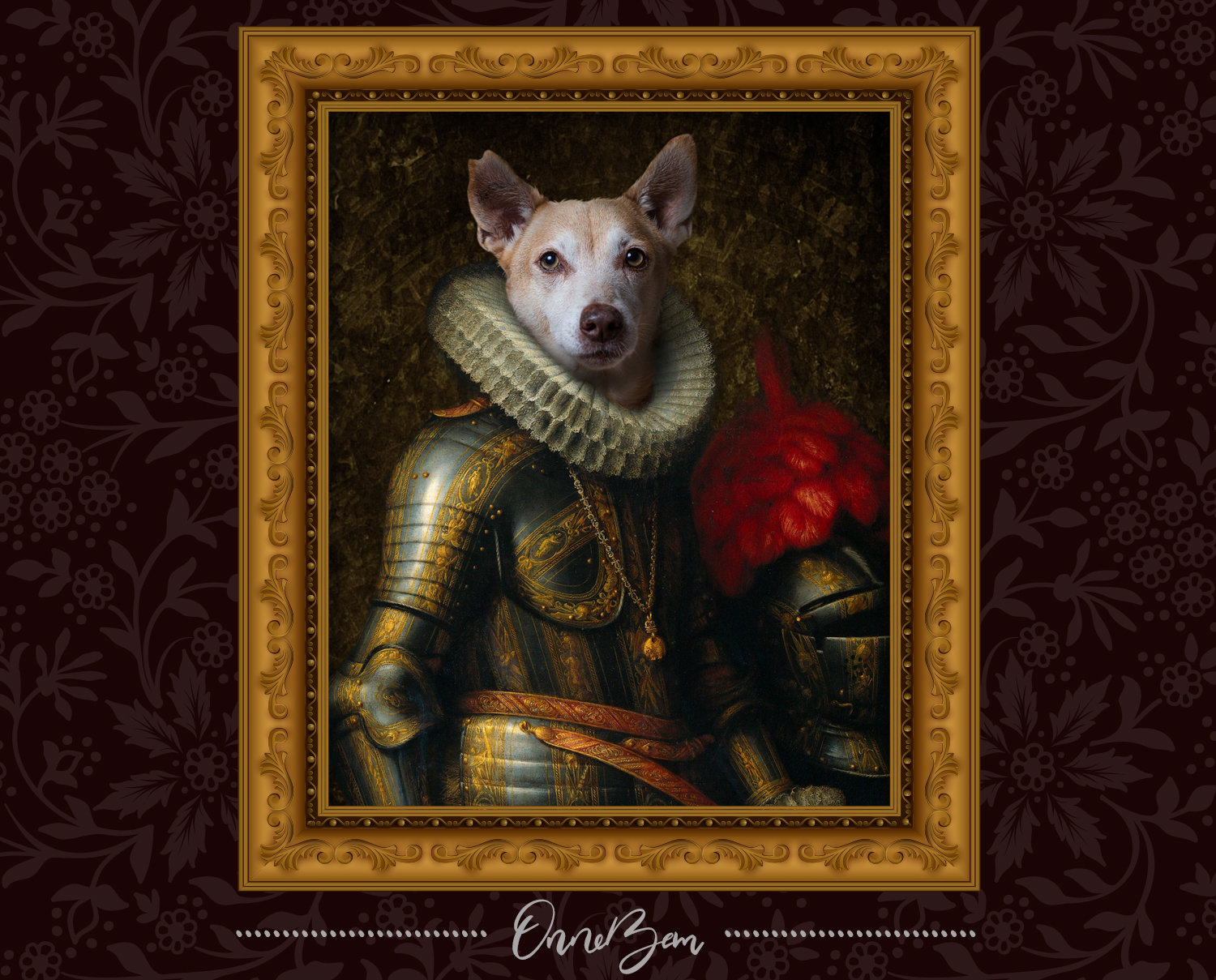 Custom Knight Pet Portrait | Custom Animal Portrait | Custom Dog Port…
