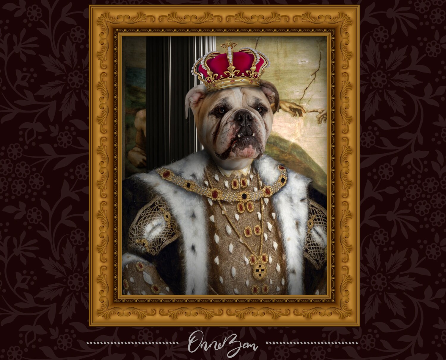 Custom King Pet Portrait . Custom King Animal Portrait . Renaissance …
