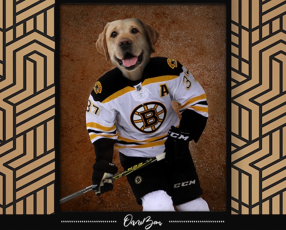 Pet Portrait . Custom Boston Bruins 