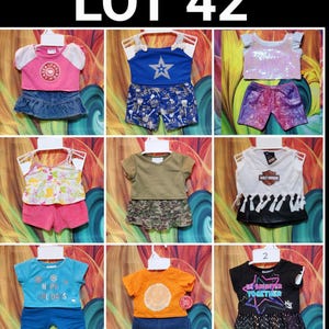 Build A Bear Outfit Shirt Skirt Shorts Denim Tulle Dress Girl Teddy Bear Clothes Lot 42